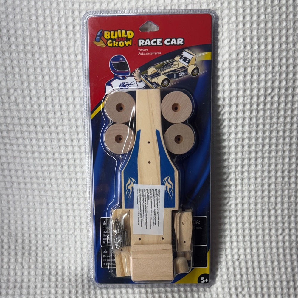 Build & Grow Wooden Race Car Building Set